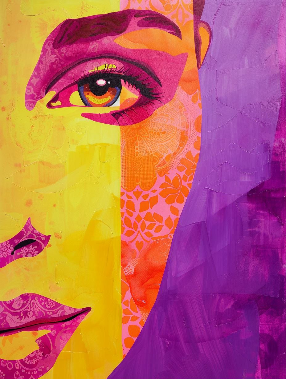 Vibrant Psychedelic Portrait Fusion