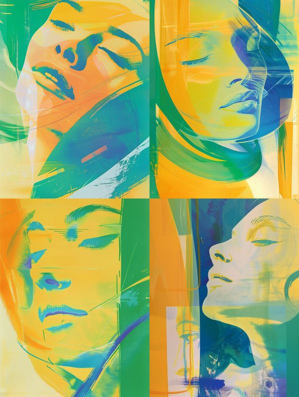 Neon Prism Portrait Study