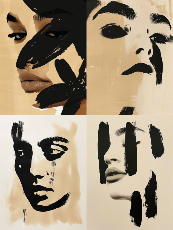 Abstract Noir Beauty Portrait