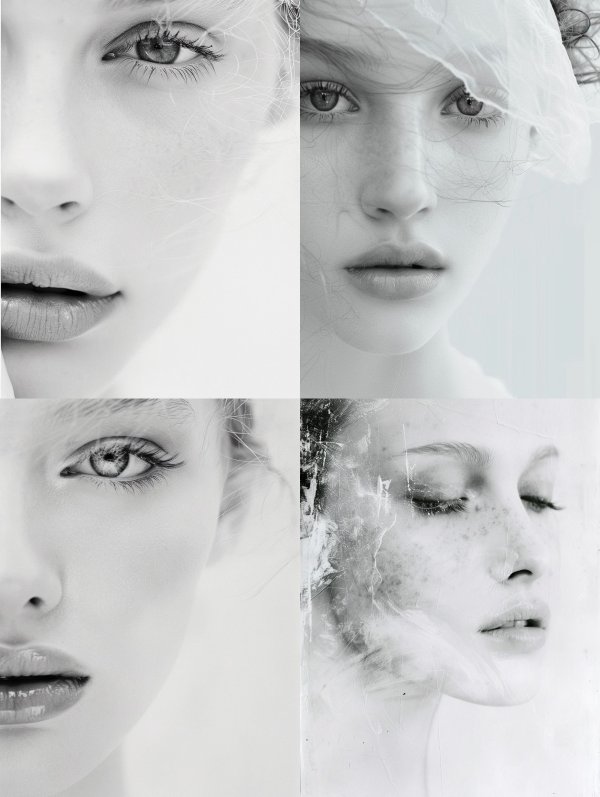 Ethereal Monochrome Beauty Portrait