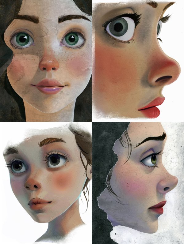 Ethereal Porcelain Gaze