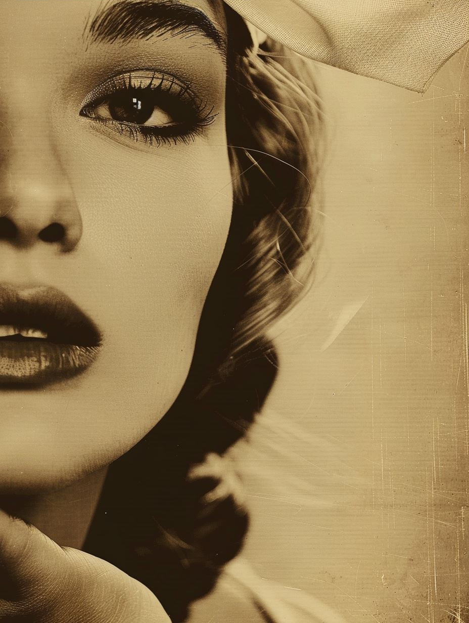 Vintage Grunge Glamour Portrait
