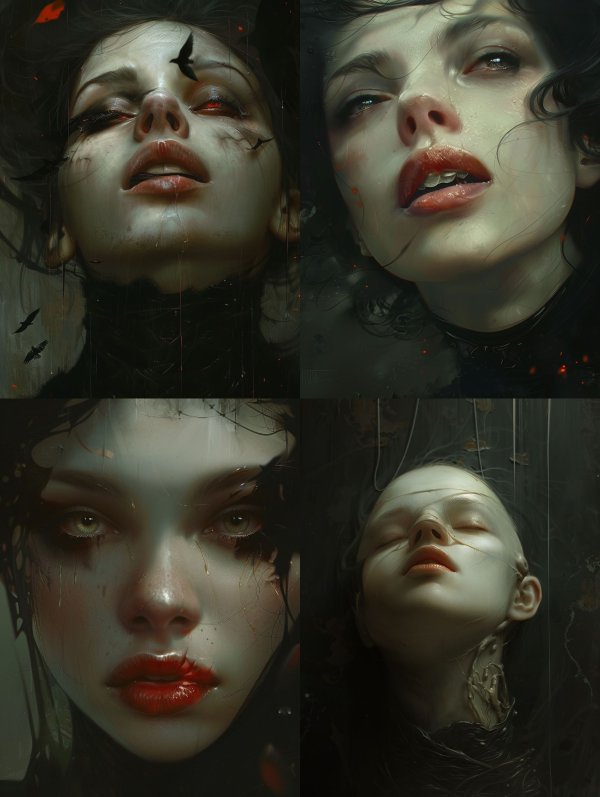 Ethereal Gothic Shadow Portrait