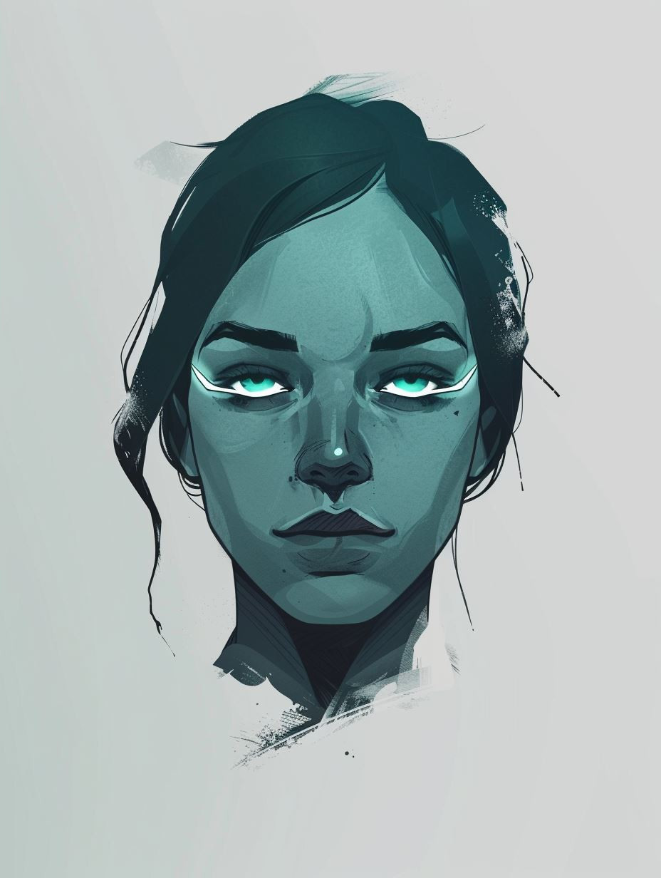 Cyan Dream Portrait