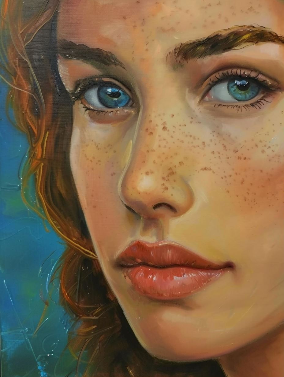 Ethereal Gaze in Oil Paint