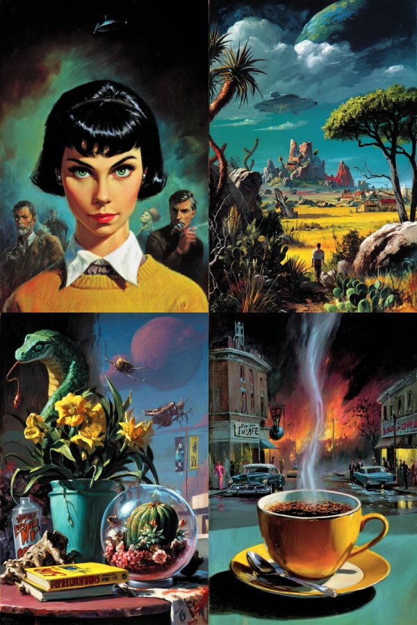 Vintage Space Pulp Noir