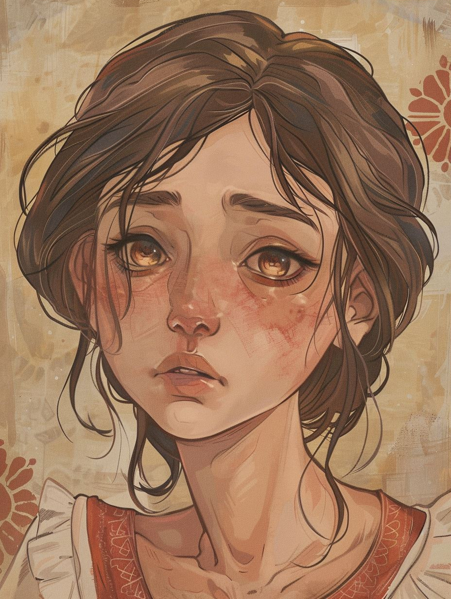 Ancient Parchment Ethereal Portrait