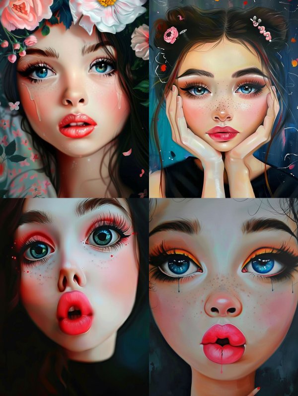 Floral Ethereal Tearful Portrait