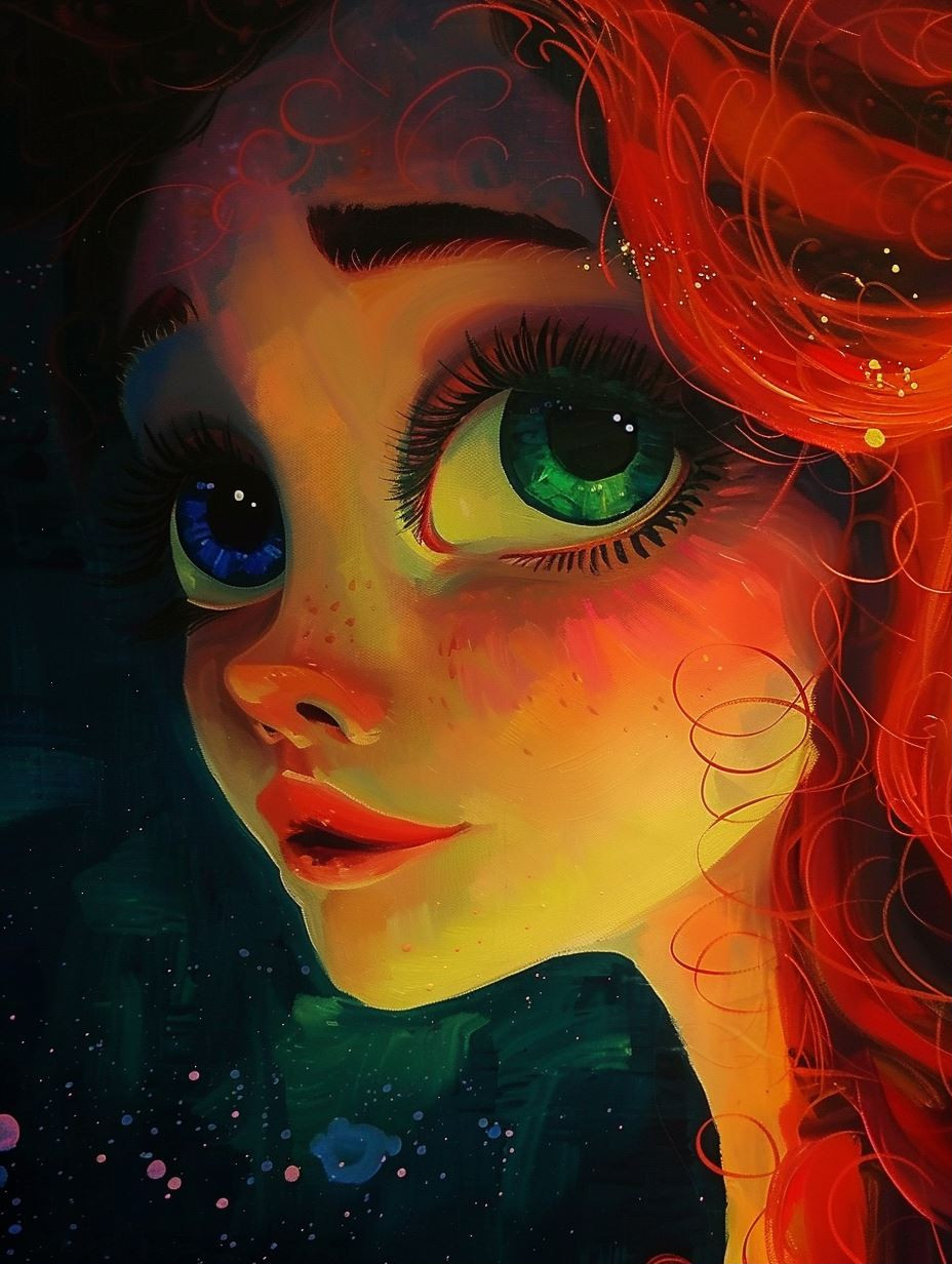 Ethereal Gaze of Crimson Fire