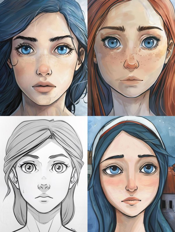 Digital Portrait Study Evolution