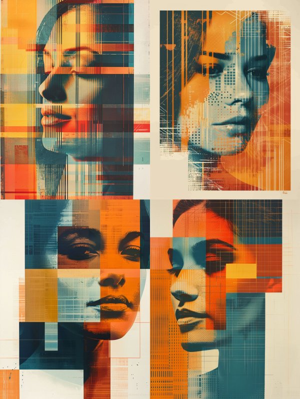 Fragmented Digital Soul Portrait
