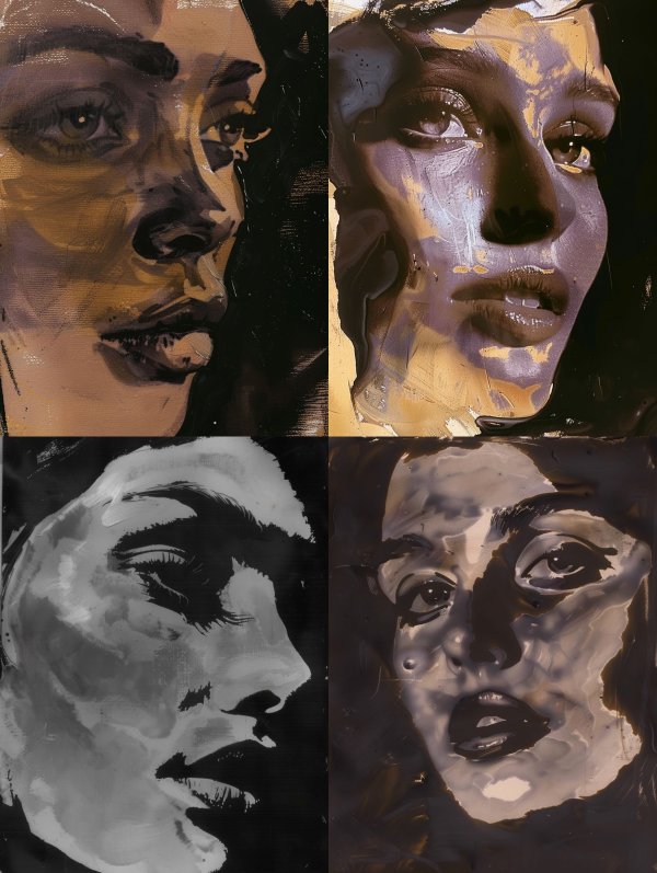 Amber Gaze Oil Portrait
