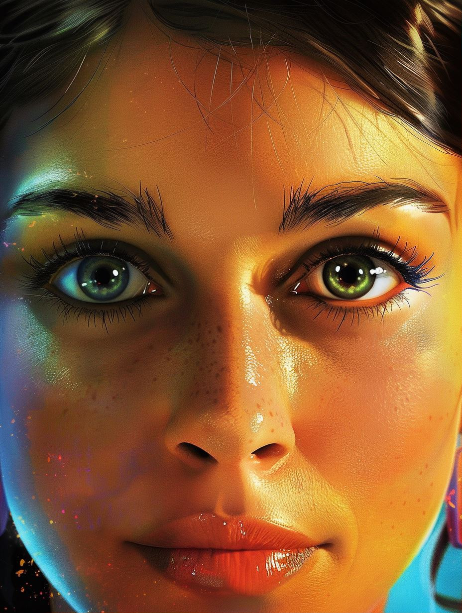 Prismatic Glow Portrait Study