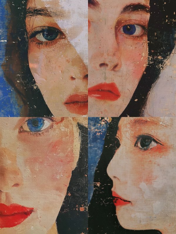 Textured Canvas Portrait Study