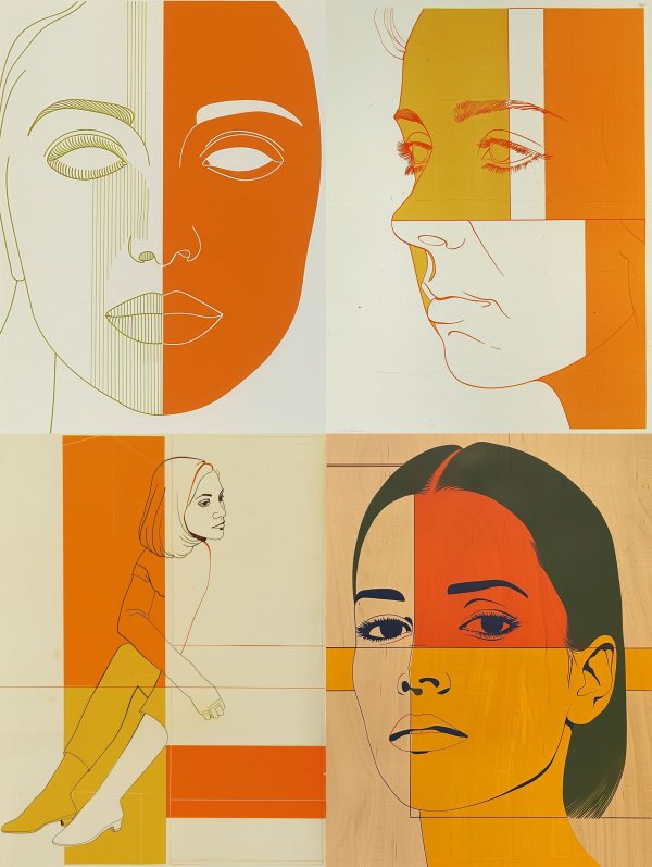 Dualist Linear Portrait