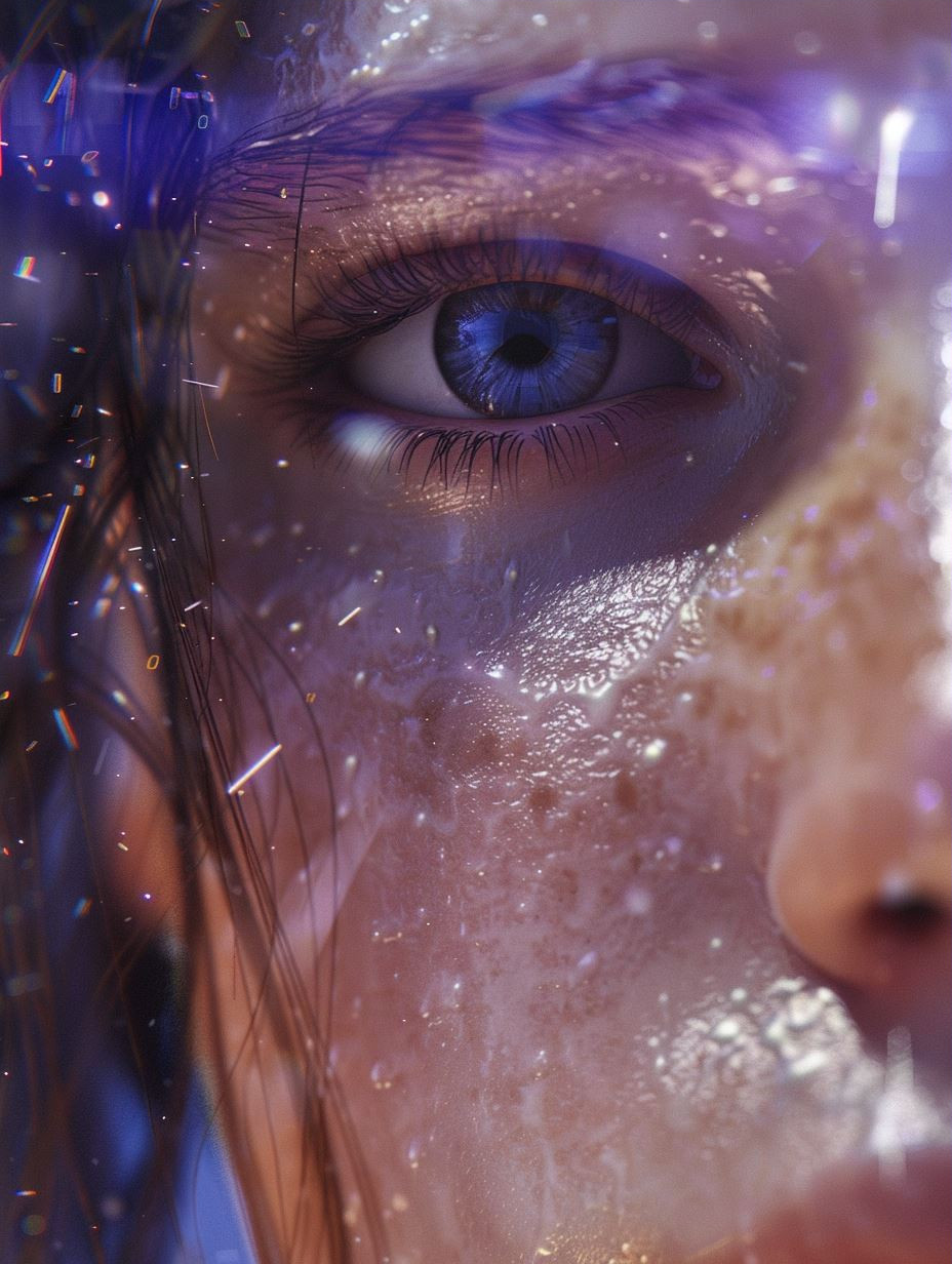 Neon Rain Cinematic Portrait - Image 3