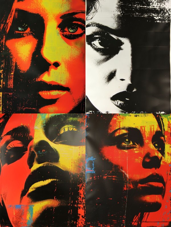 Neon Noir Pop Art Portrait