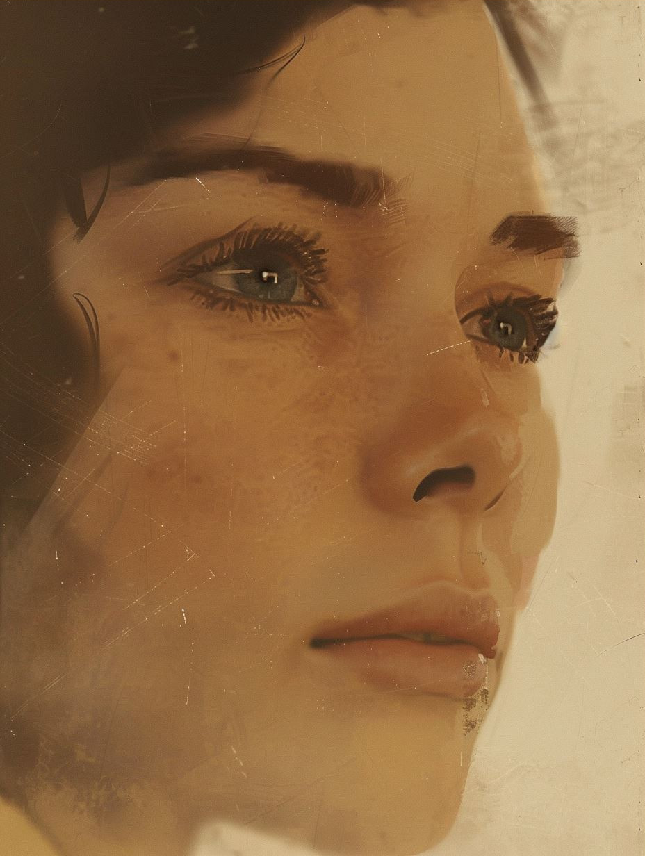 Sepia Haze Ethereal Portrait