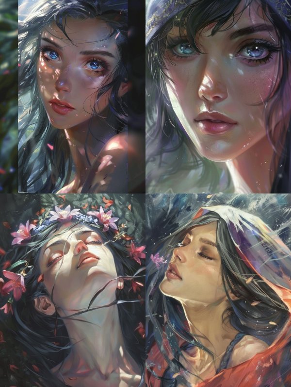 Ethereal Gaze in Shimmering Light