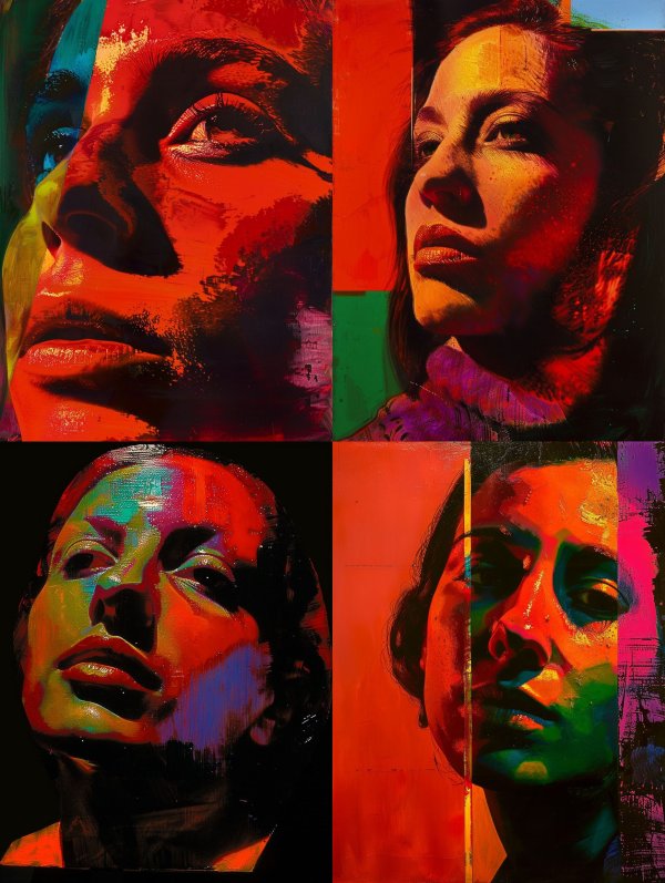 Prismatic Portraits in Neon Light