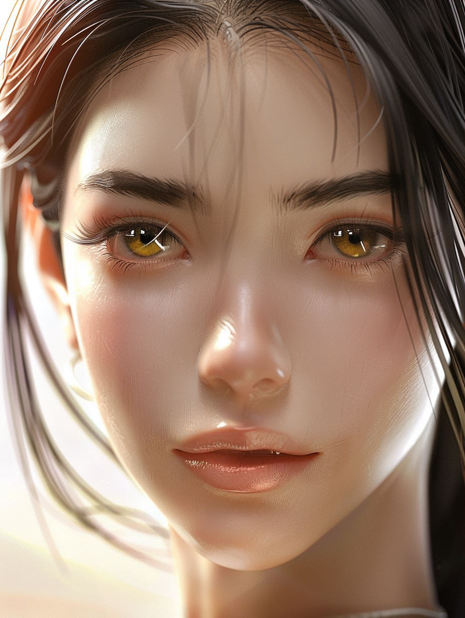 Serene Porcelain Gaze