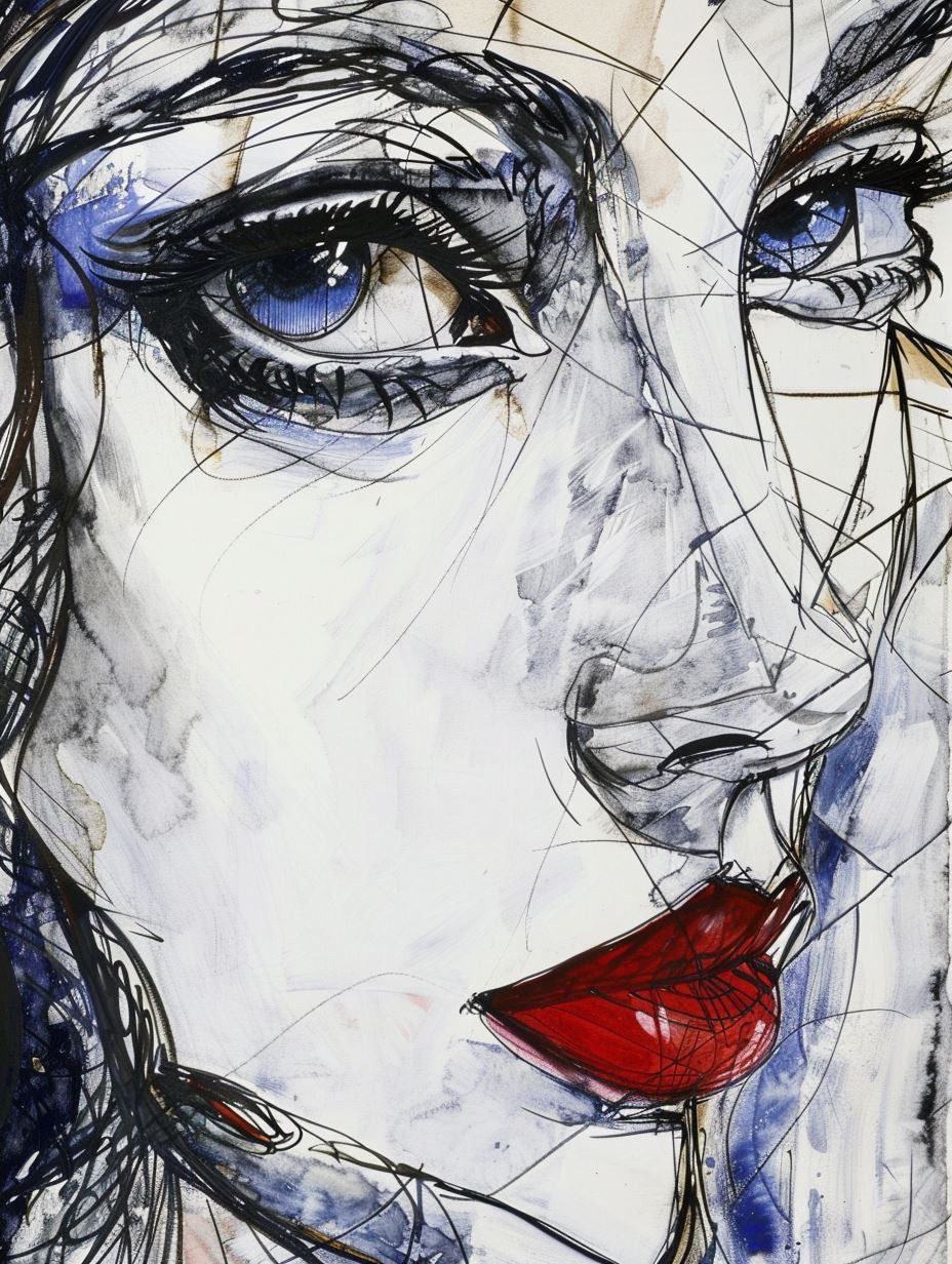 Fragmented Glass Portrait Study