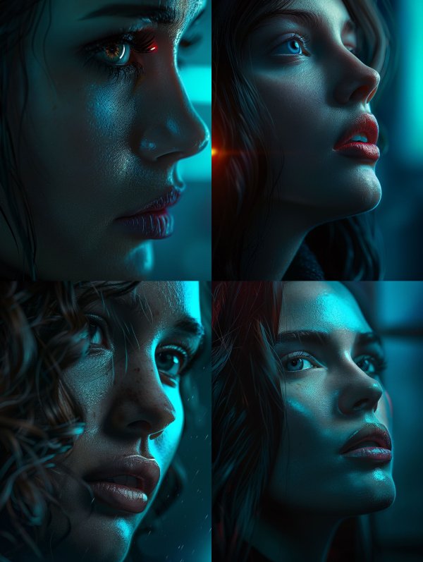 Neon Cybernetic Gaze