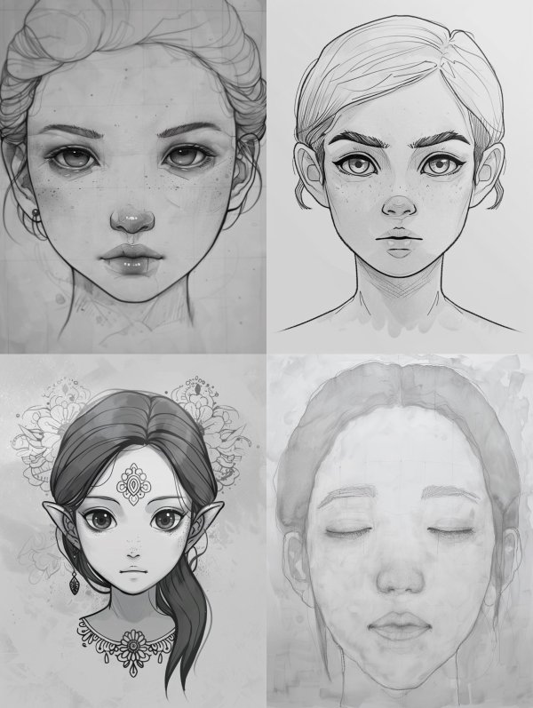 Ethereal Graphite Portrait Study