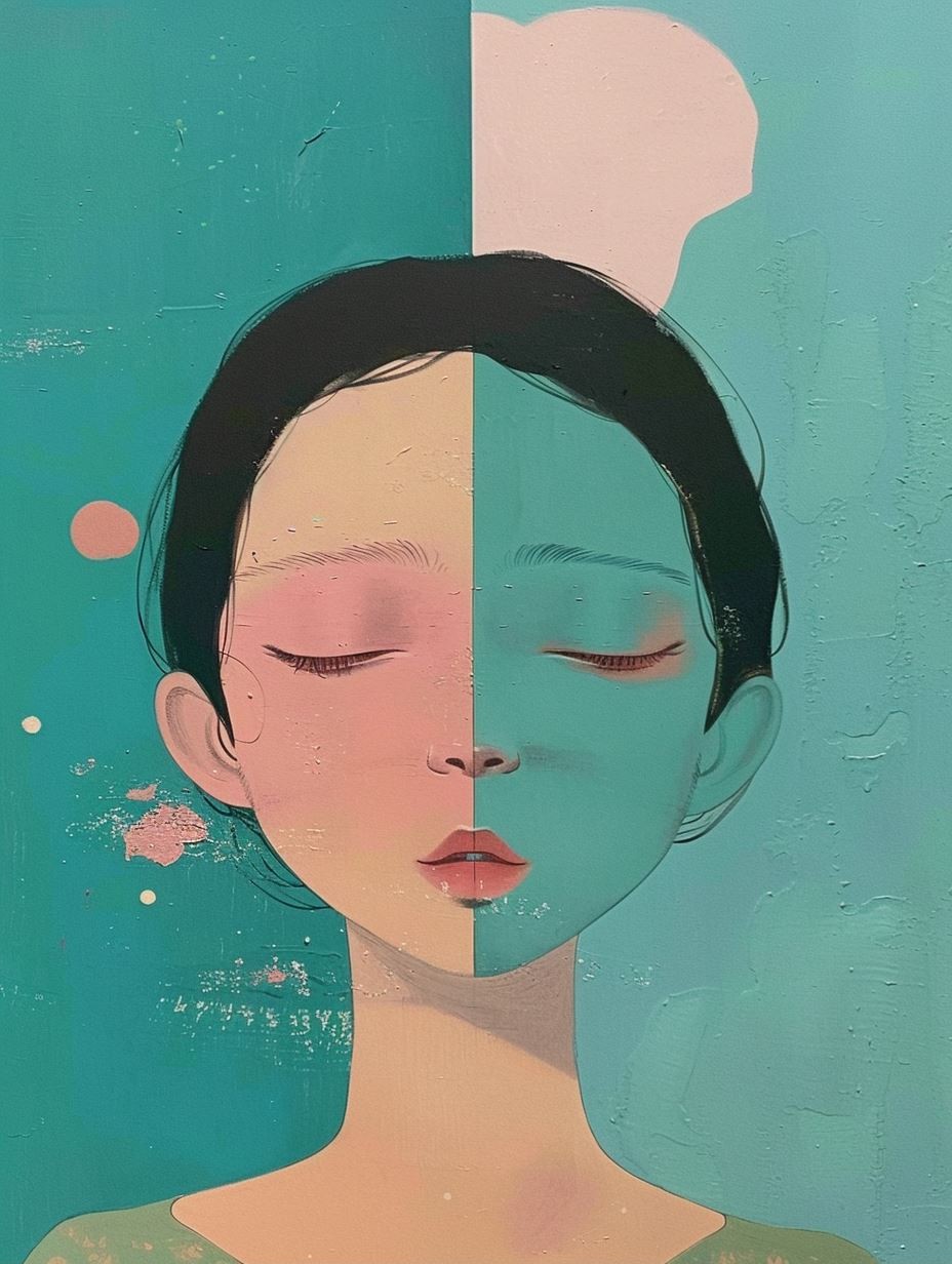 Teal Fragmented Muse