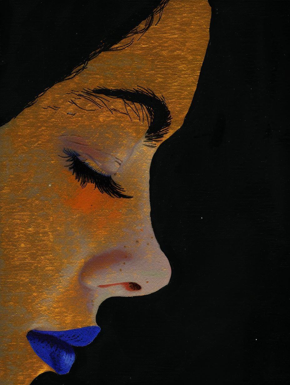 Shadowed Profile in Deep Contrast