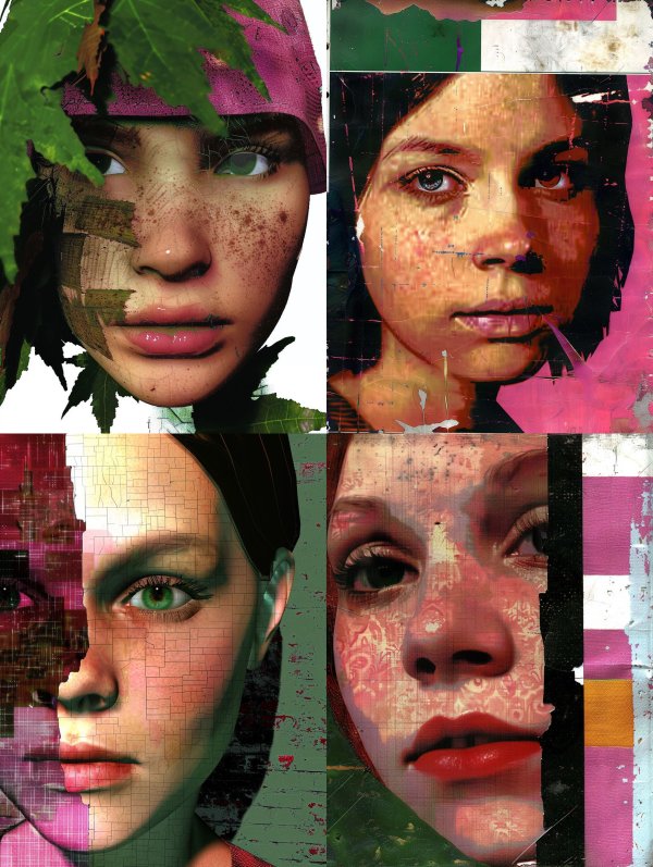 Nature's Digital Fragmented Mask