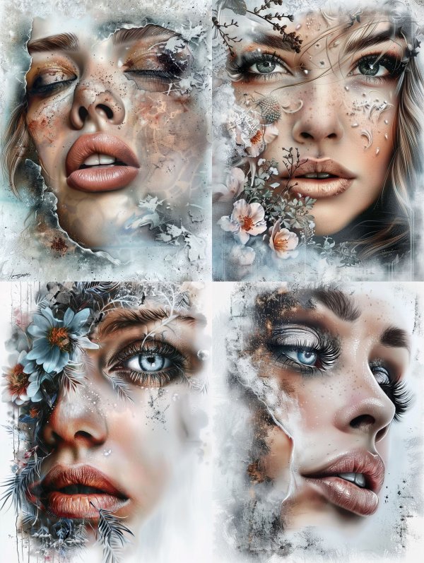 Fragmented Beauty Through Frozen Glass
