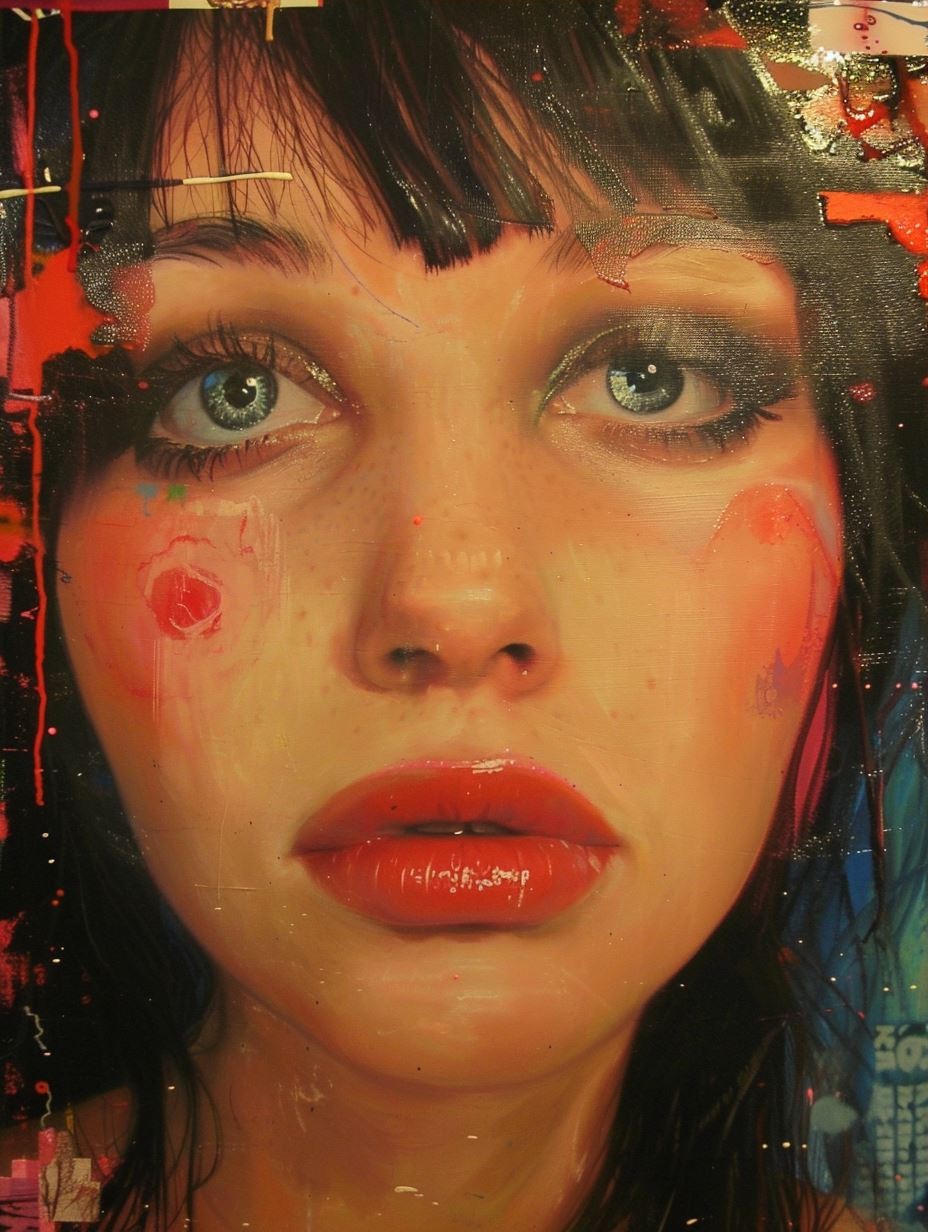 Crimson Glitch Portrait 3