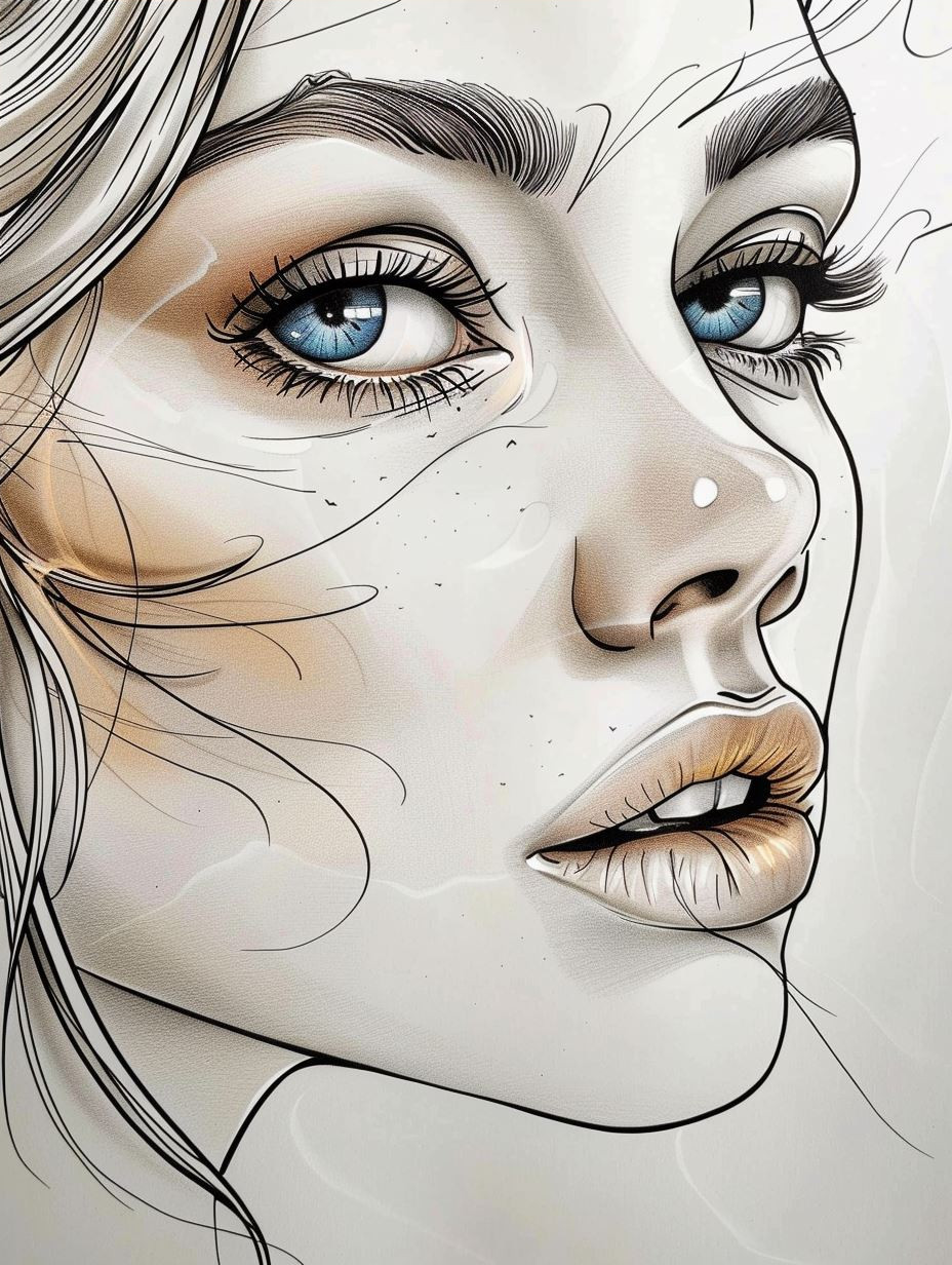 Ethereal Ink Portrait