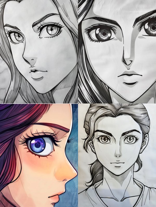 Monochrome Manga Portrait Study