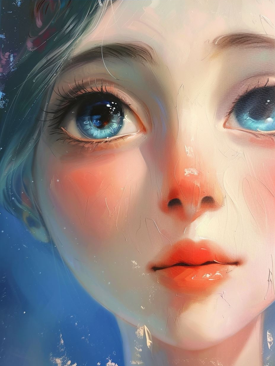 Ethereal Azure Gaze