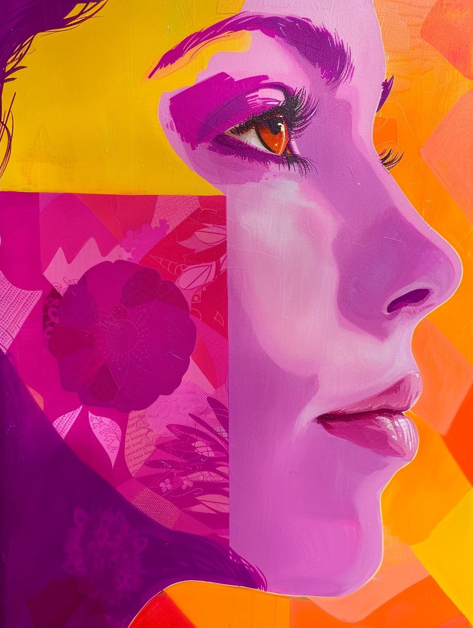 Vibrant Psychedelic Portrait Fusion