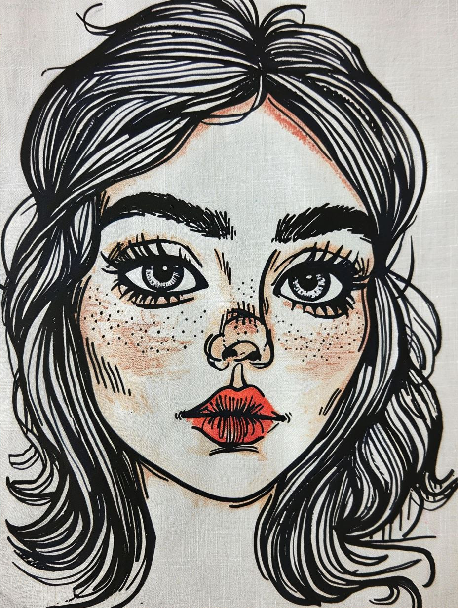 Bohemian Folk Art Portrait - Image 2