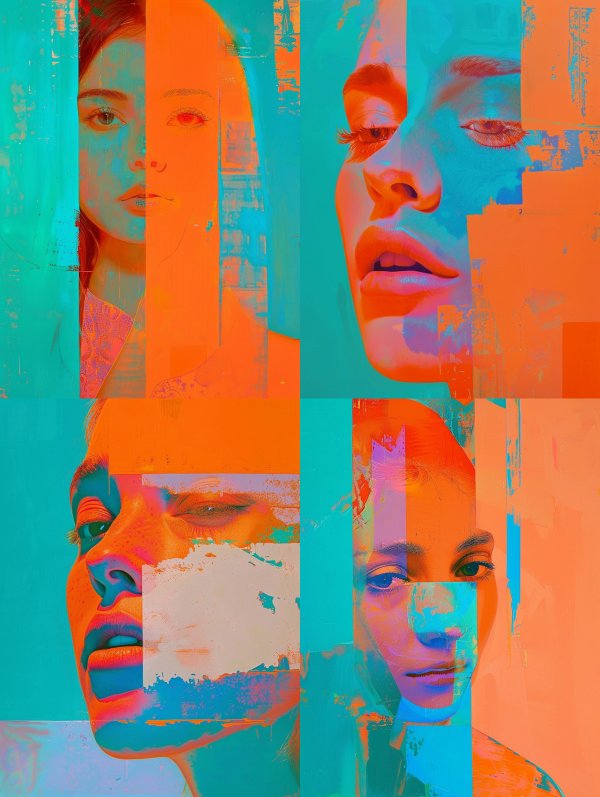 Neon Glitch Portrait