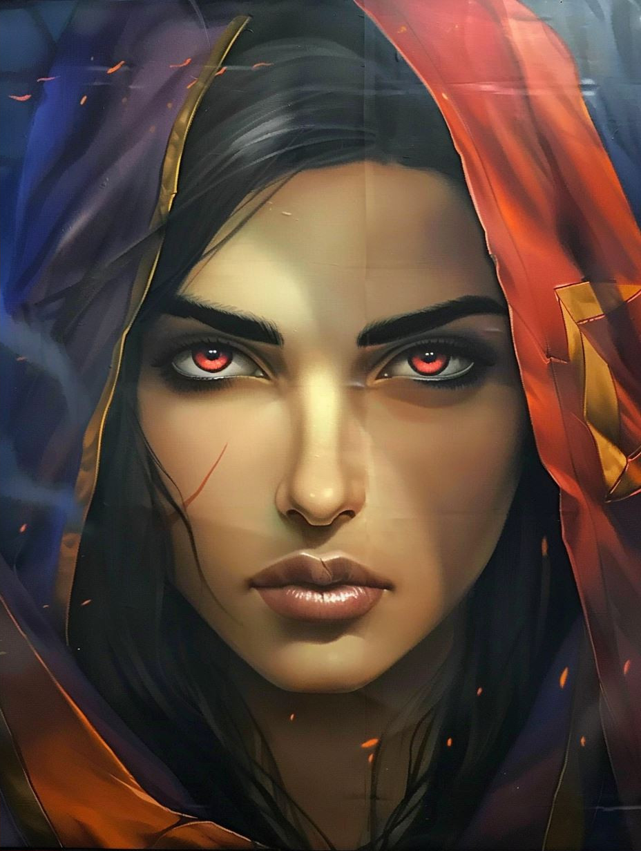Radiant Amber Glow Portrait