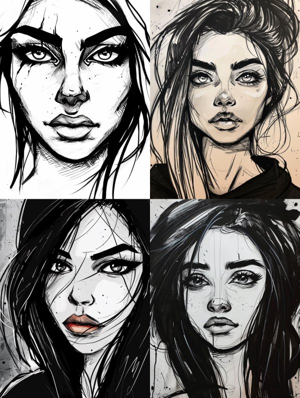 Moody Ink Portrait Study