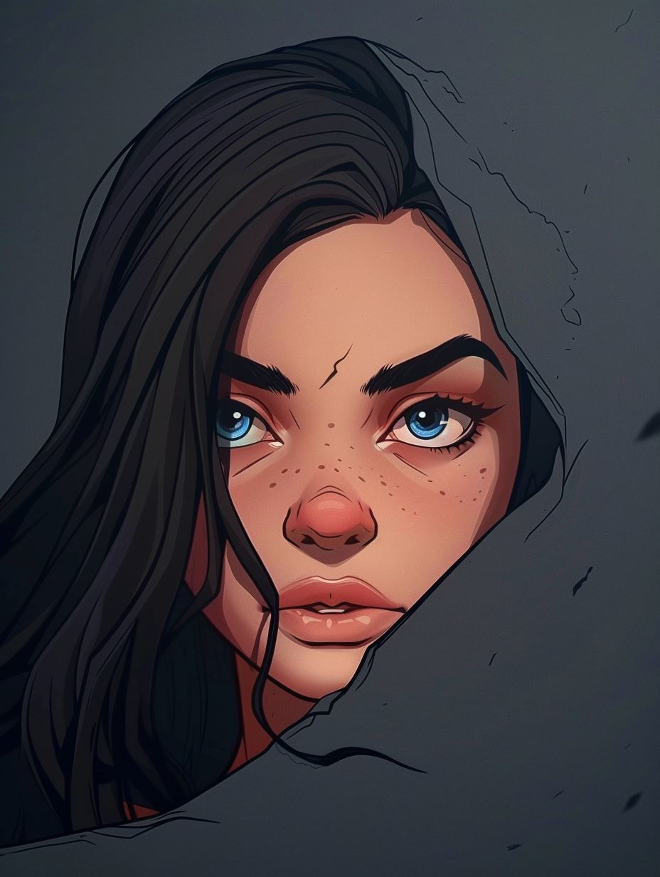 Azure Gaze Digital Art 2