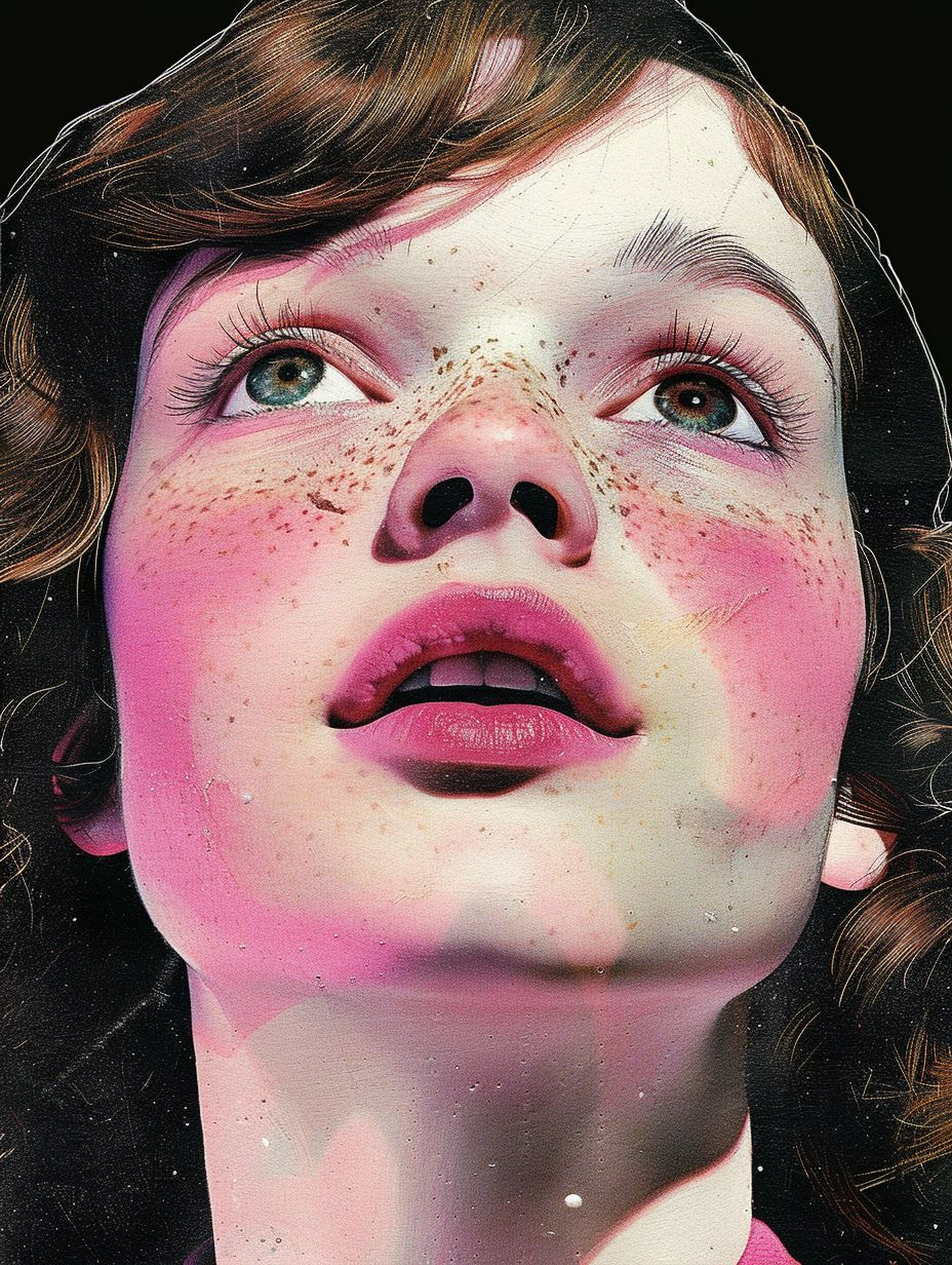 Neon Pop Surrealist Portrait