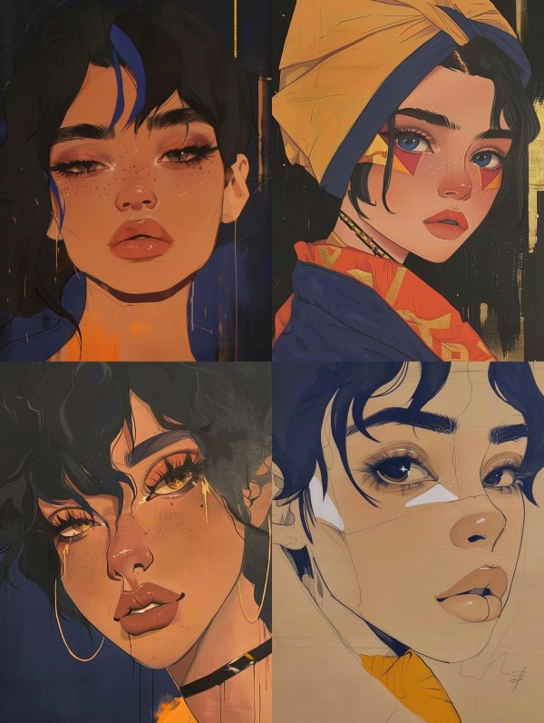 Azure Gaze Melancholy