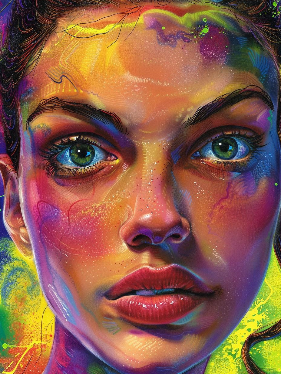 Psychedelic Prism Portrait Art