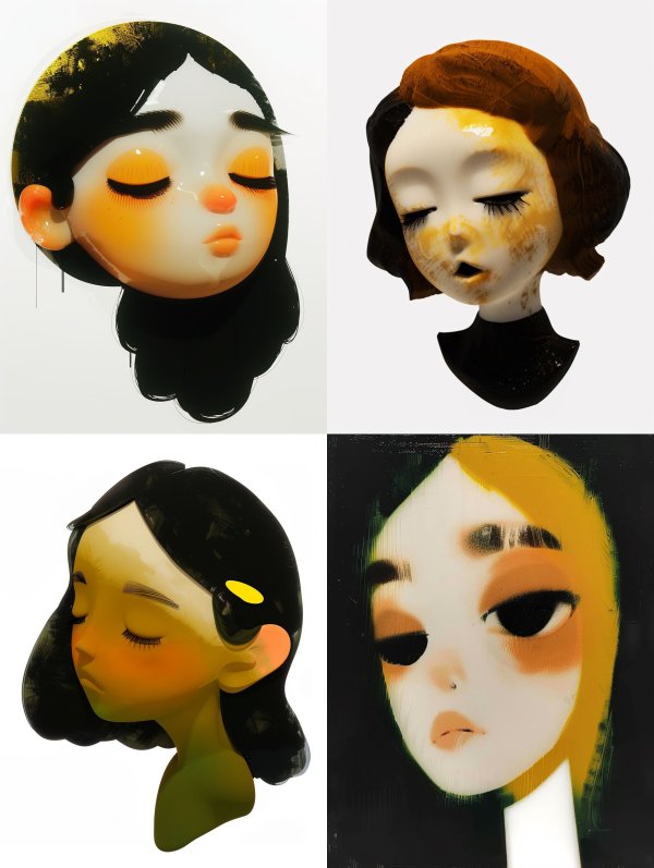 Glossy Porcelain Dream Portrait