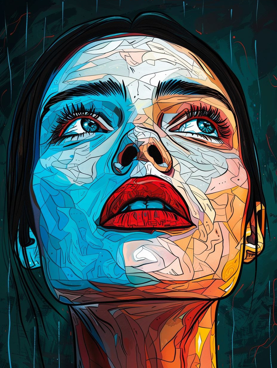 Vibrant Expressionist Portrait Study