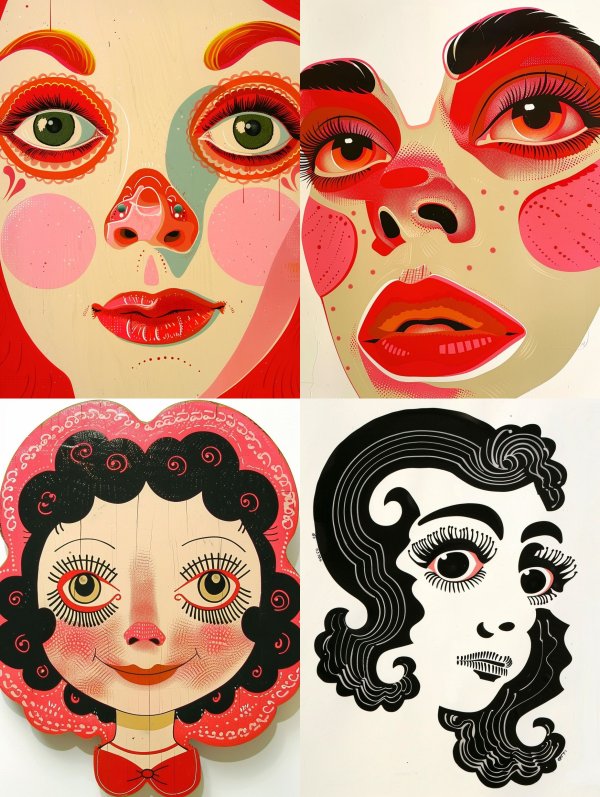 Vibrant Surrealist Pop Art Portrait