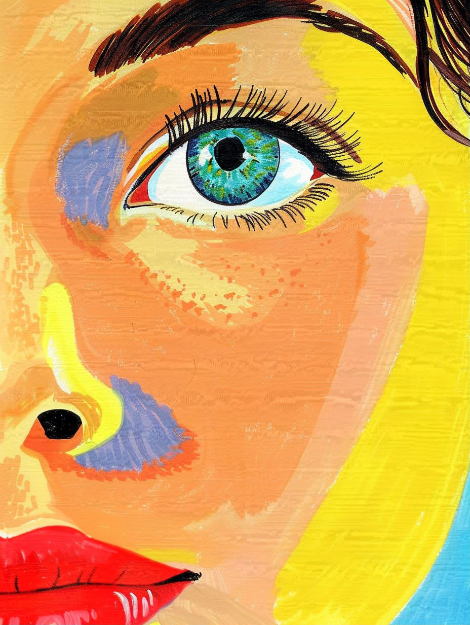 Vibrant Pop Art Portrait Study