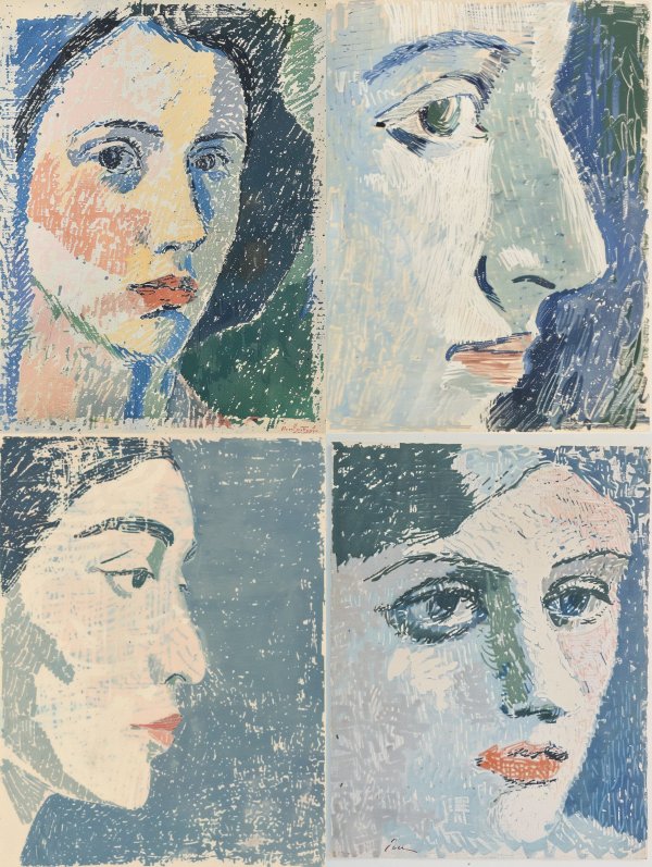 Fragmented Gaze in Pastel Hues